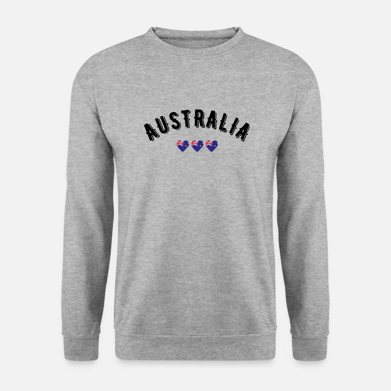 Australien - Unisex Pullover - Weißgrau meliert