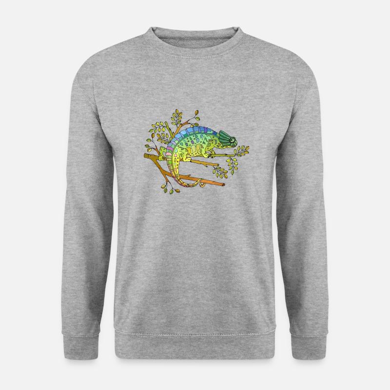 Chamäleon - Unisex Pullover - Weißgrau meliert