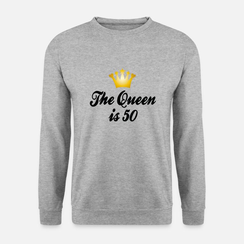 50 - Unisex Pullover - Weißgrau meliert
