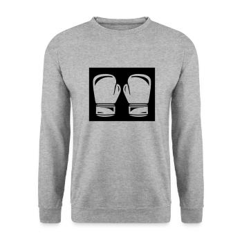 boxing - Unisex Pullover - Weißgrau meliert - Vorne - Alina (178cm) & Michal (187cm)
