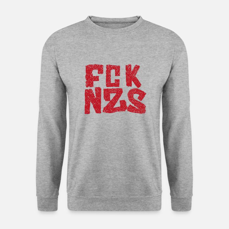 fcknzs red wall - Unisex Pullover - Weißgrau meliert