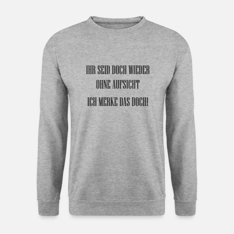 Ohne Aufsicht - Unisex Pullover - Weißgrau meliert