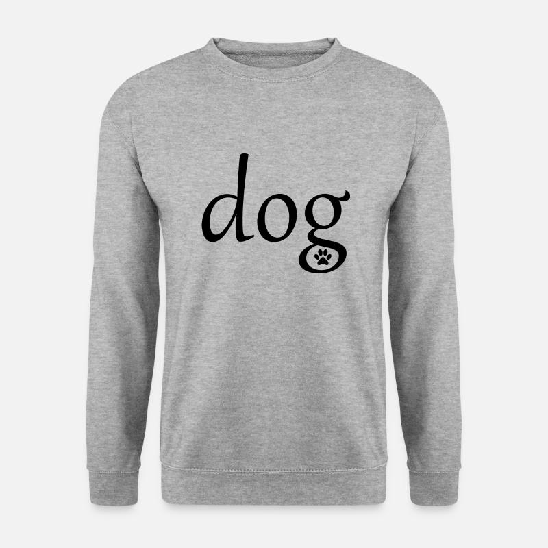 Dog Hund - Unisex Pullover - Weißgrau meliert