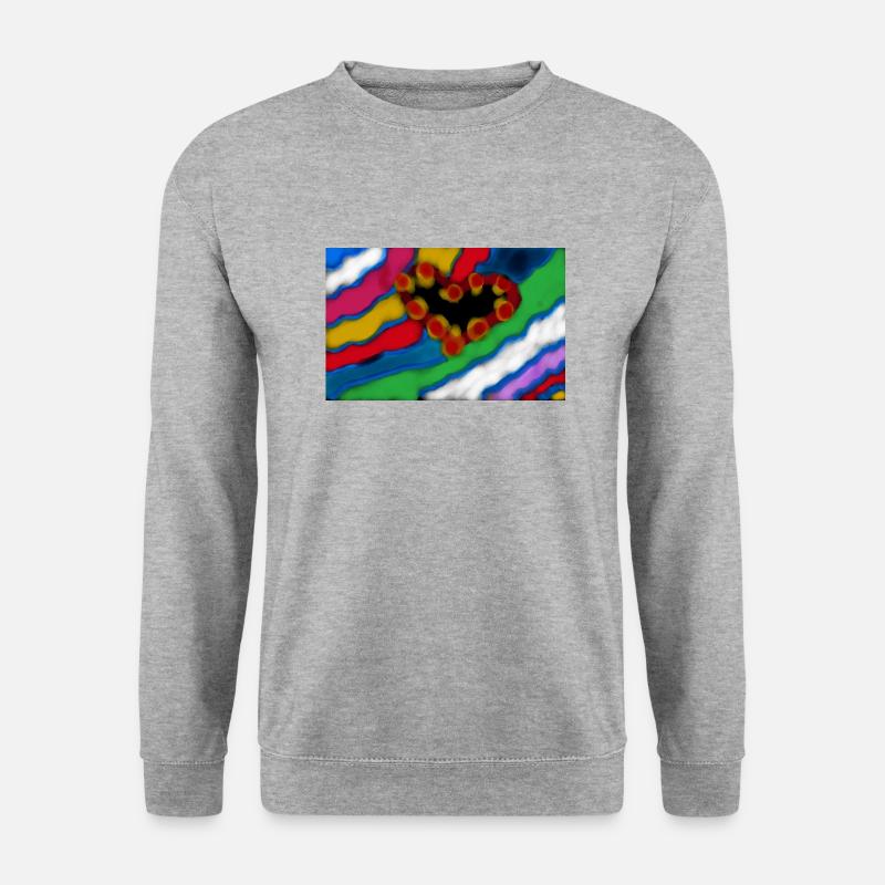 BE FREE - Unisex Pullover - Weißgrau meliert