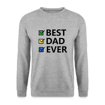 Best dad ever - Unisex Sweatshirt - salt & pepper - Front - Alina (178cm) & Michal (187cm)