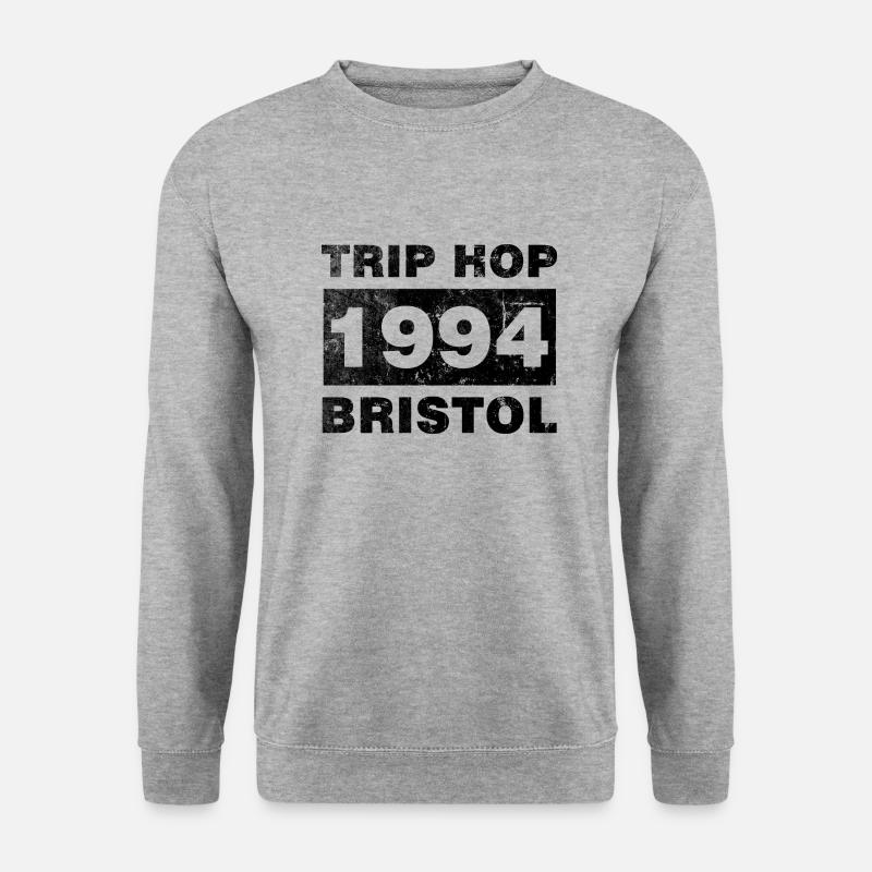 TRIP HOP BRISTOL SCHWARZ - Unisex Pullover - Weißgrau meliert