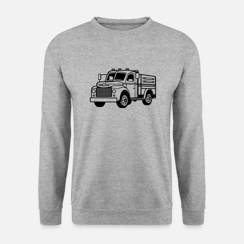 Lkw - Unisex Pullover - Weißgrau meliert