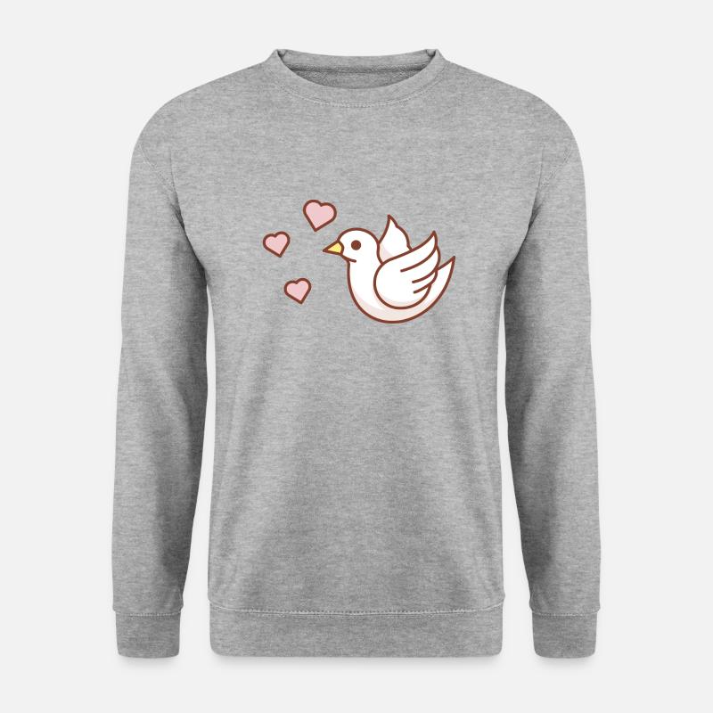 Taube - Unisex Pullover - Weißgrau meliert