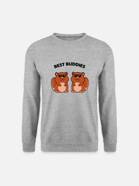 Hamster Best Buddies - Unisex Sweatshirt - salt & pepper