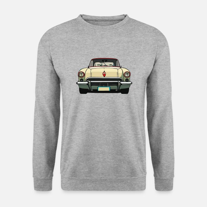 Oldtimer-Spielzeugauto - Unisex Pullover - Weißgrau meliert