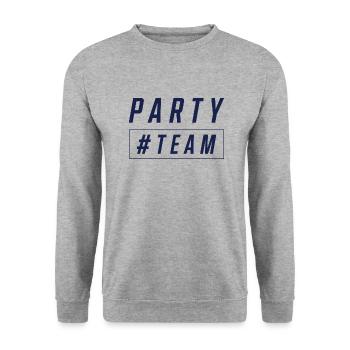 Party Team - Unisex Sweatshirt - salt & pepper - Front - Alina (178cm) & Michal (187cm)