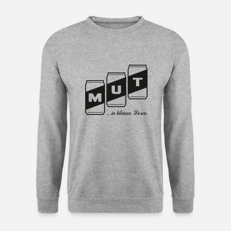 MUT in kleinen Dosen. - Unisex Pullover - Weißgrau meliert