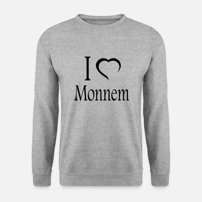 Mannheim Monnem Mannheimat - Unisex Pullover - Weißgrau meliert