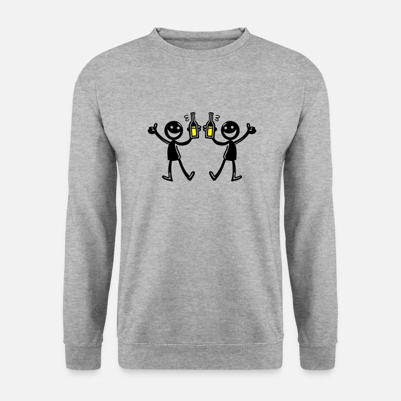 Drinking Team Illustration Beer - Unisex Sweatshirt - salt & pepper