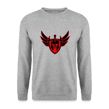 Spartan Warrior Helmet - Unisex Sweatshirt - salt & pepper - Front - Alina (178cm) & Michal (187cm)