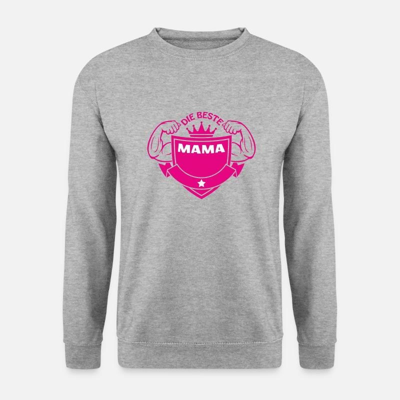DIE BESTE MAMA - Sweat-shirt Unisexe - gris chiné