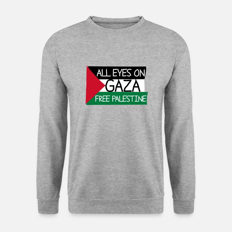 GAZA, Palestine - Unisex Pullover - Weißgrau meliert