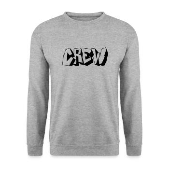 crew - Unisex Pullover - Weißgrau meliert - Vorne - Alina (178cm) & Michal (187cm)
