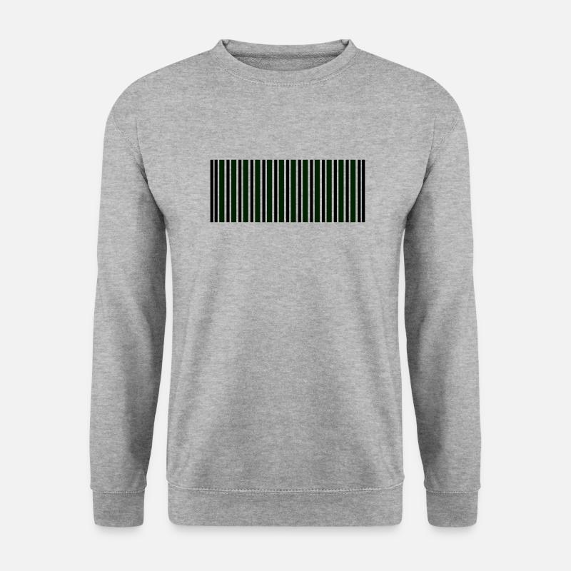 barcode - Unisex Pullover - Weißgrau meliert