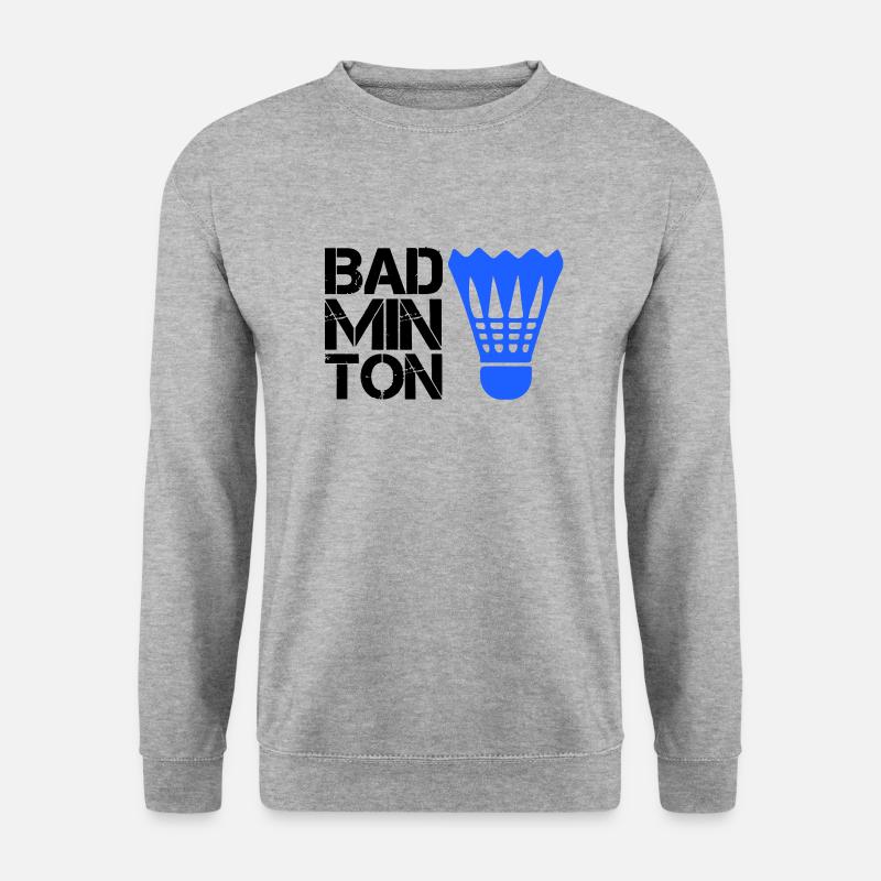 federball Badminton - Unisex Pullover - Weißgrau meliert