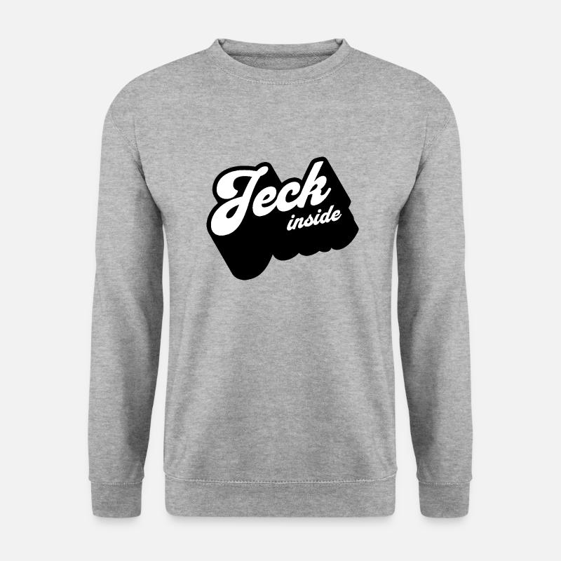 Jeck inside - Unisex Pullover - Weißgrau meliert