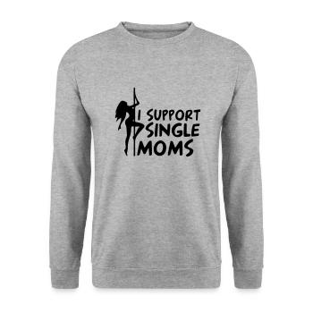 en soutien aux mères célibataires - Sweat-shirt Unisexe - gris chiné - Devant - Alina (178cm) & Michal (187cm)