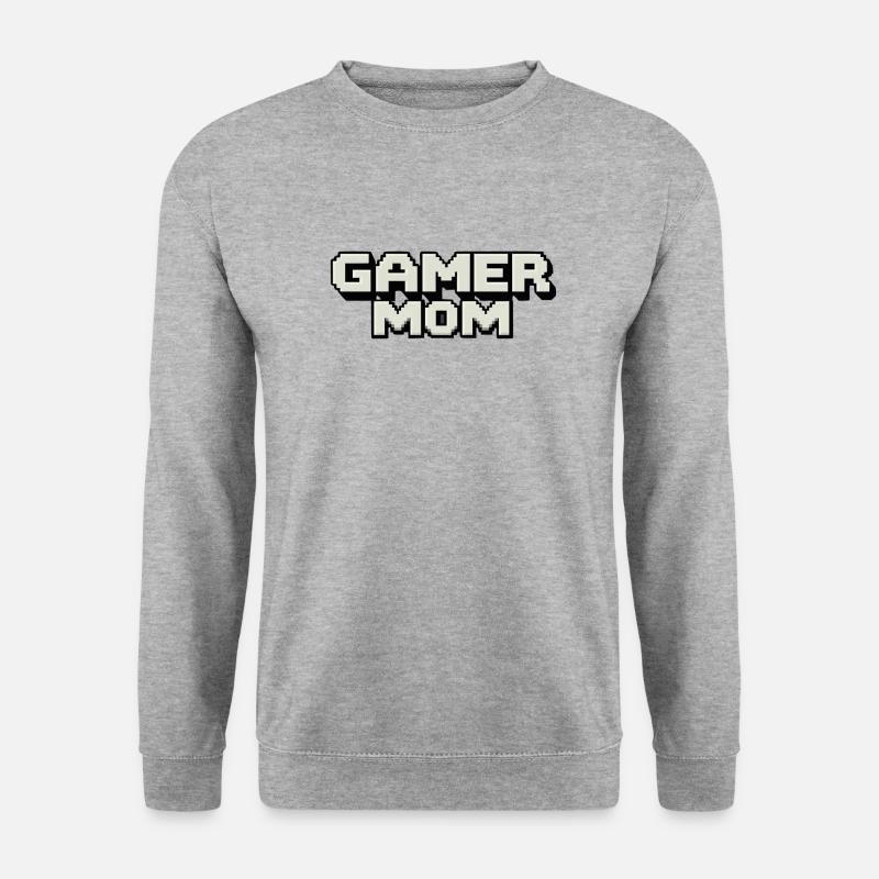 gamer mom - Unisex Pullover - Weißgrau meliert