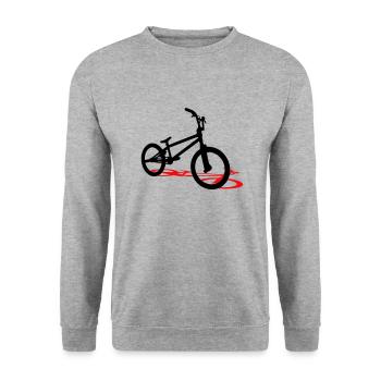 bmx bicycle - Unisex Sweatshirt - salt & pepper - Front - Alina (178cm) & Michal (187cm)