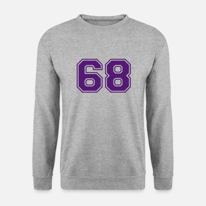 68 - Unisex Pullover - Weißgrau meliert