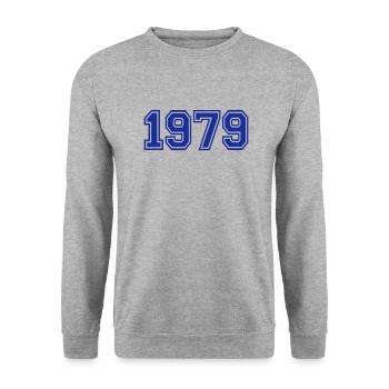 1979 - Unisex Pullover - Weißgrau meliert - Vorne - Alina (178cm) & Michal (187cm)
