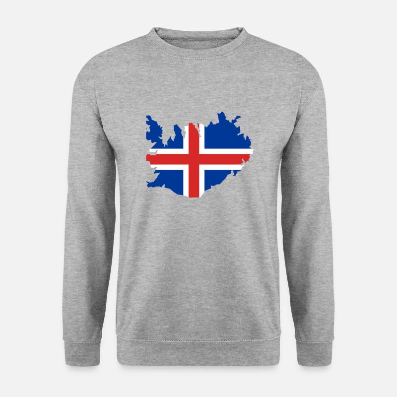 Iceland - Unisex Pullover - Weißgrau meliert