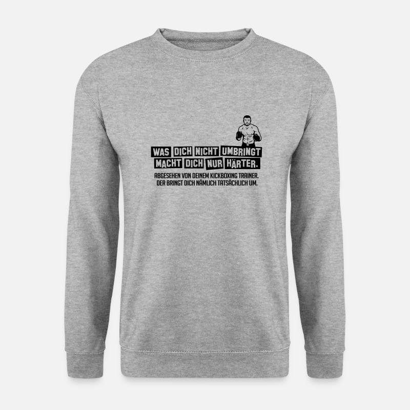 kickbox trainer - Unisex Pullover - Weißgrau meliert