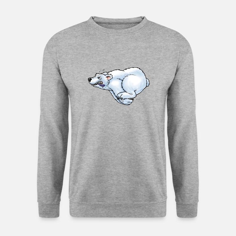 Eisbär - Unisex Pullover - Weißgrau meliert