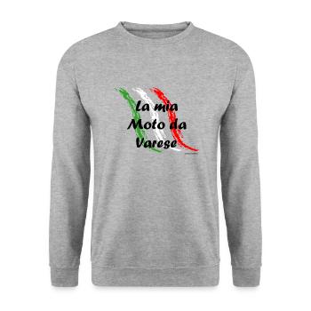 la_mia_moto_varese - Unisex Sweatshirt - salt & pepper - Front - Alina (178cm) & Michal (187cm)