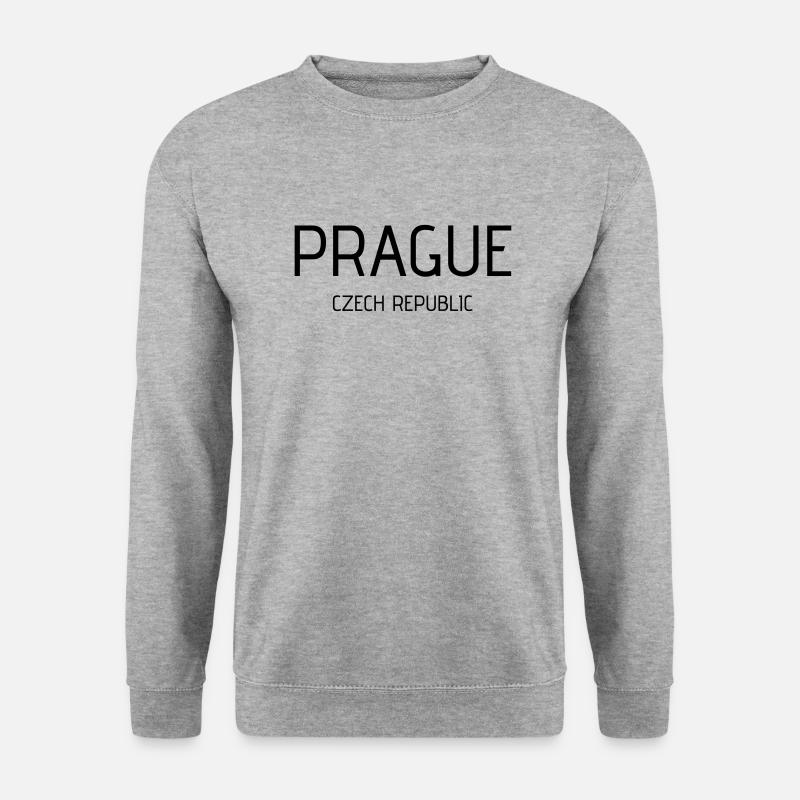 prague - Unisex Pullover - Weißgrau meliert