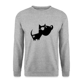 trame! - Sweat-shirt Unisexe - gris chiné - Devant - Alina (178cm) & Michal (187cm)