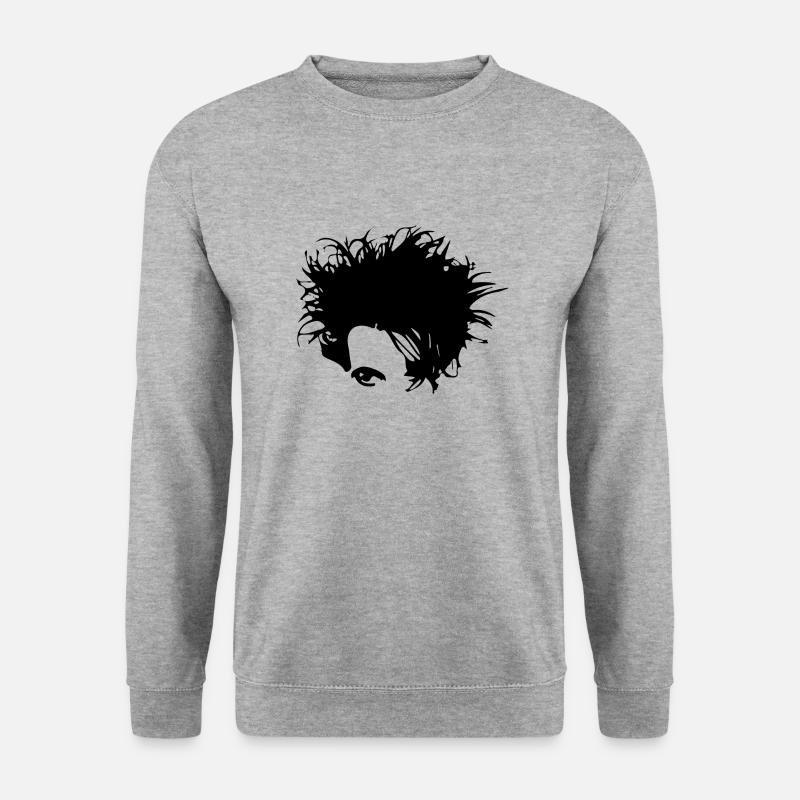 Gothic New Wave Head 80er Musik Shirt - Unisex Pullover - Weißgrau meliert