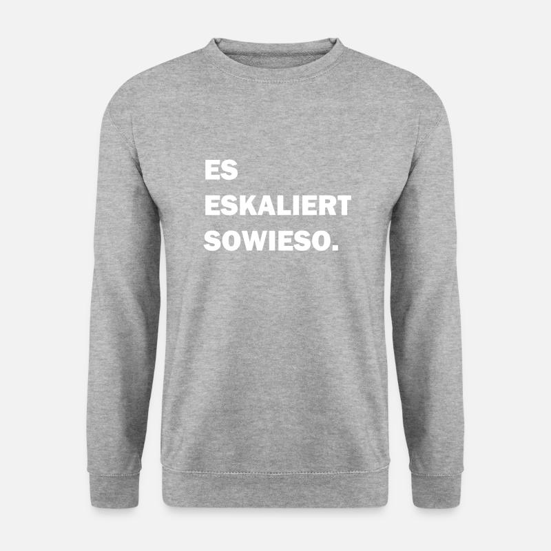 Eskalation - Unisex Pullover - Weißgrau meliert