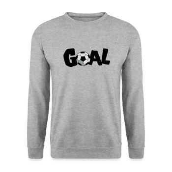 soccer ball goal! FOOTBALL! - Unisex Sweatshirt - salt & pepper - Front - Alina (178cm) & Michal (187cm)