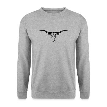 texas longhorn - Unisex Sweatshirt - salt & pepper - Front - Alina (178cm) & Michal (187cm)