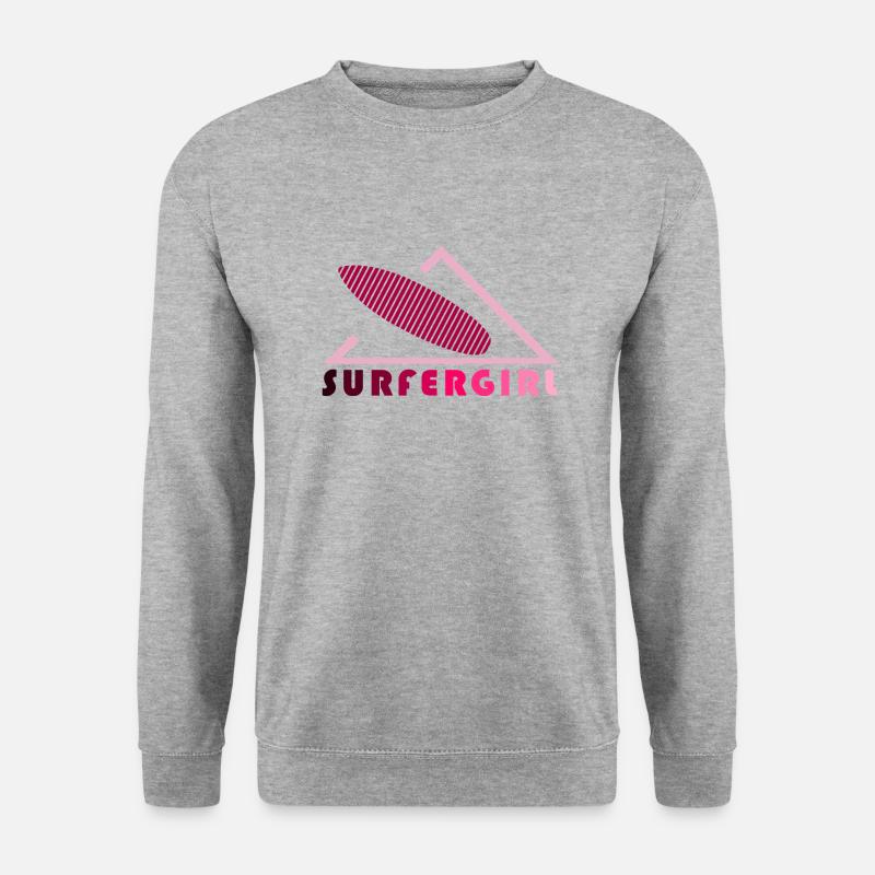 surferdreieck2 - Unisex Pullover - Weißgrau meliert