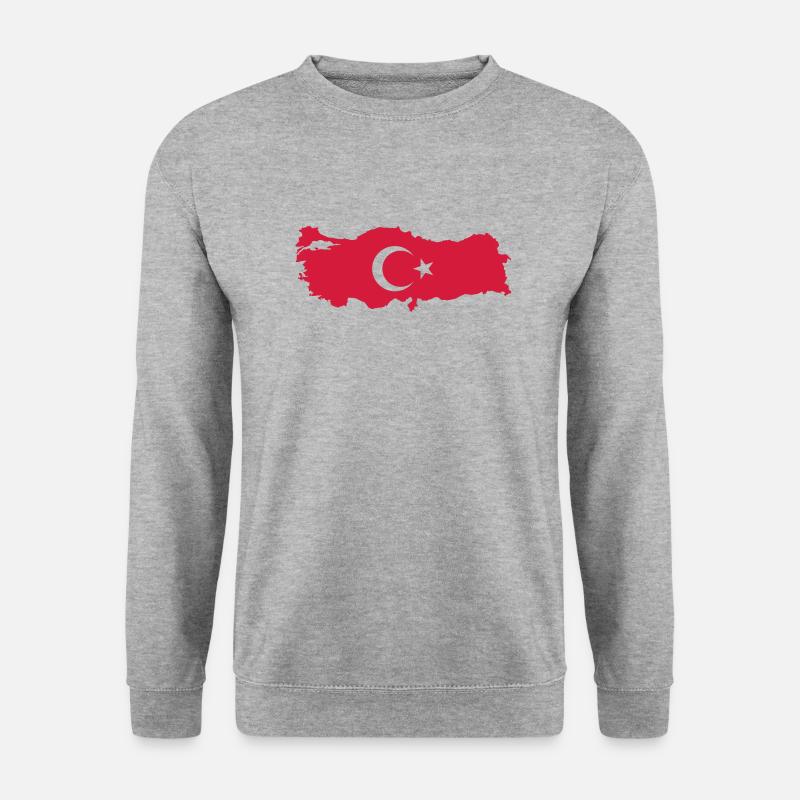 Türkei - Unisex Pullover - Weißgrau meliert