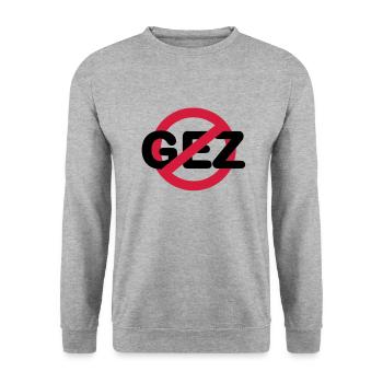 Anti GEZ - Unisex Pullover - Weißgrau meliert - Vorne - Alina (178cm) & Michal (187cm)