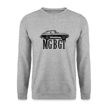 MG MGB GT - Autonaut.com - Unisex Sweatshirt - salt & pepper - Front - Alina (178cm) & Michal (187cm)