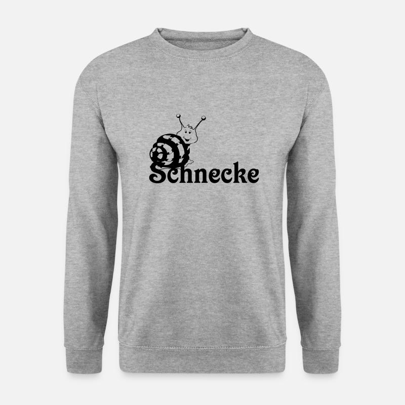 Schnecke - Unisex Pullover - Weißgrau meliert