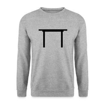 Table - Sweat-shirt Unisexe - gris chiné - Devant - Alina (178cm) & Michal (187cm)