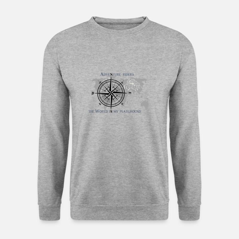 Abenteuerreisen bei WIT - Unisex Pullover - Weißgrau meliert