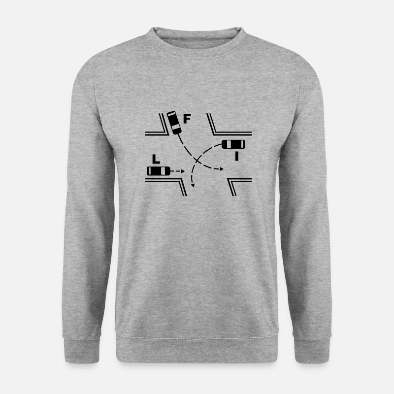 Kreuzung_1_se1 - Unisex Pullover - Weißgrau meliert