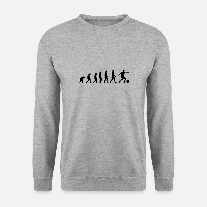Evolution Fussball - Unisex Pullover - Weißgrau meliert