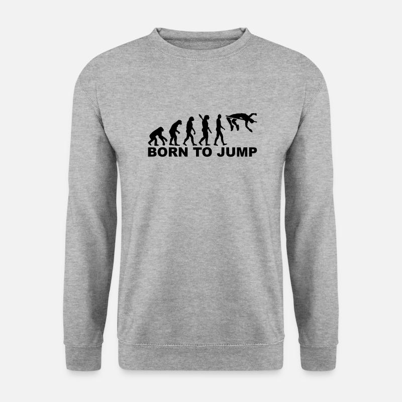 Hochsprung - Unisex Pullover - Weißgrau meliert